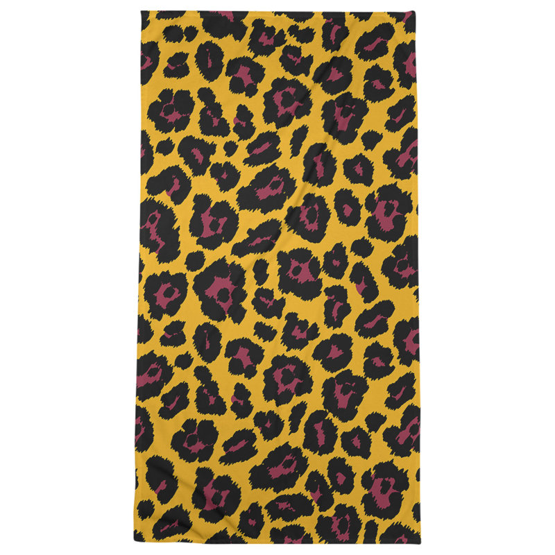 Lucida Bath Towel, Polyester/Cotton Blend, Yellow/Red/Black