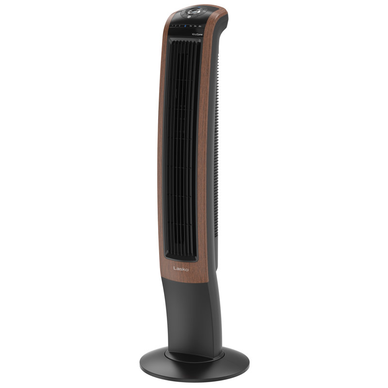 Lasko 42" Black and Woodgrain Bluetooth Oscillating Tower Fan