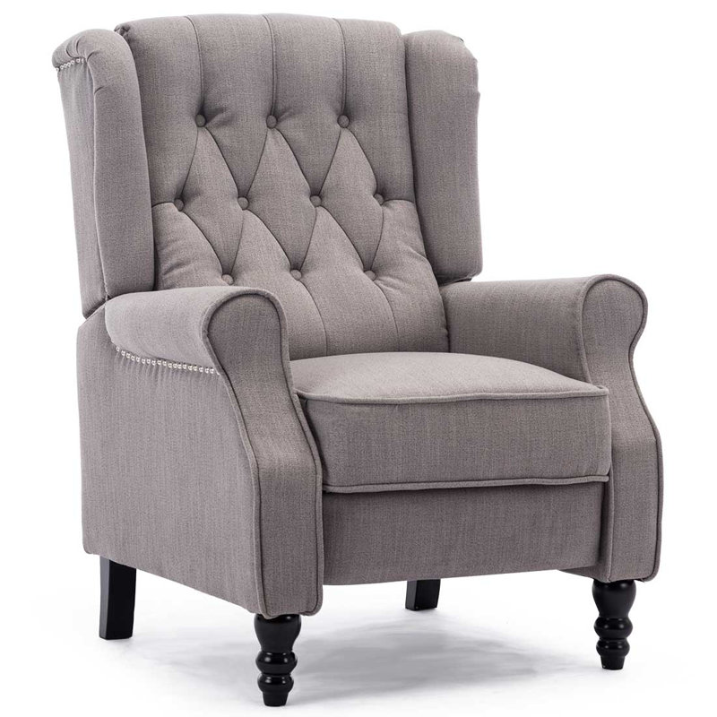 Conatser 78cm Wide Wing Chair Recliner, Marl Grey