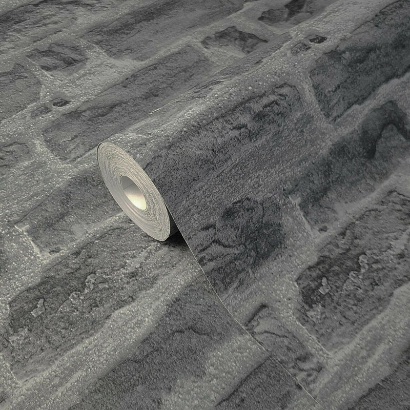 Rouleau de papier peint Mcgrail, Gris foncé