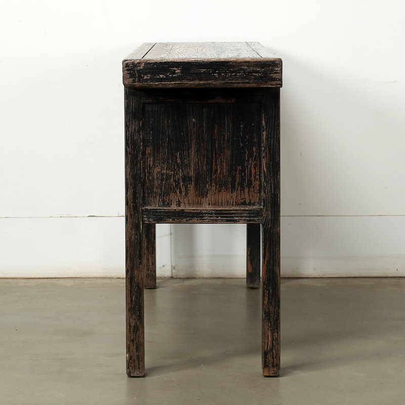 Capri 7 Drawers Sideboard Distressed Black 60x17x35H