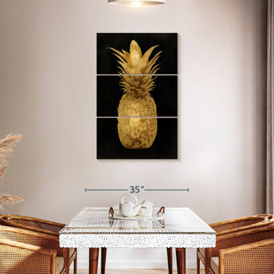Yarlin Gold Pineapple On Black I