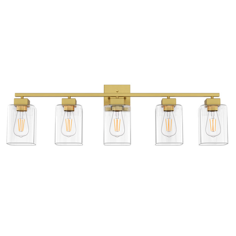 Hartshorn Vanity Light, Brushed Gold, 5 Lights