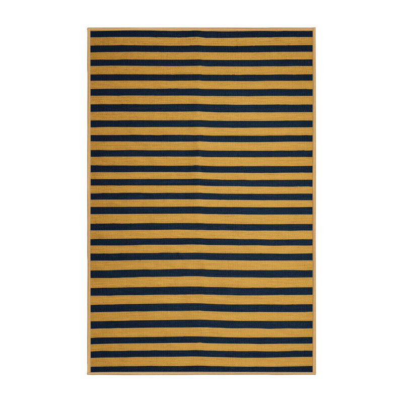 Machine Washable Horizontal Stripes Brown Area Rug, Rectangle 8' x 10'