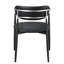 FAUTEUIL 22,4 po (ensemble de 2), cuir noir