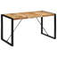 Price Solid Wood Top Metal Base Dining Table-41907597