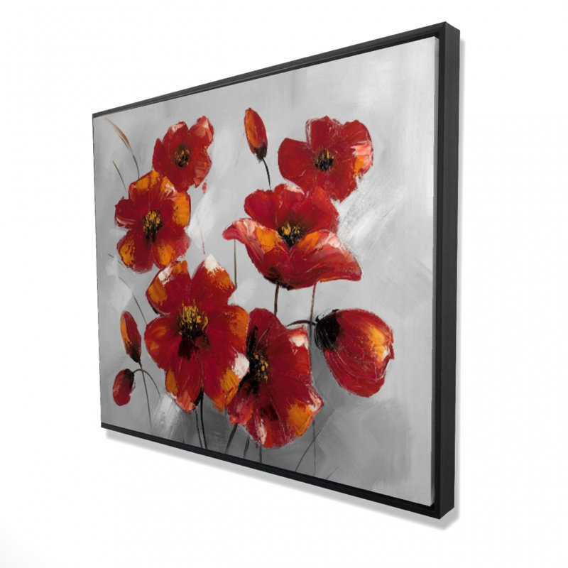 Anemone Flowers Print On Canvas, H 48 po x l 60 po