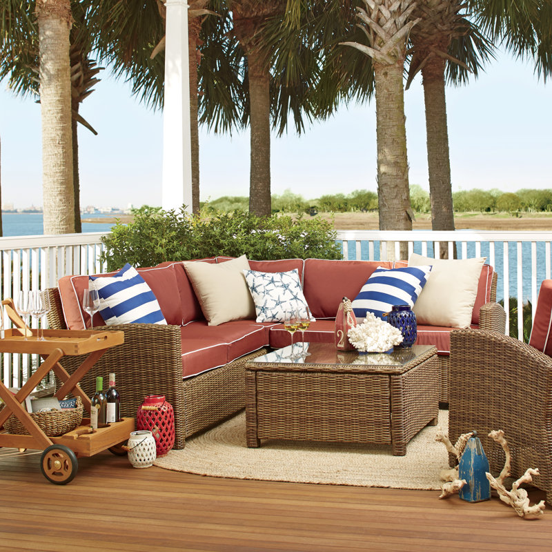Leandra Square Metal Outdoor Coffee Table , 32'' in. W 32'' in. D, Brown