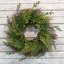 Couronne de devant et sac de rangement - Couronne de fougère artificielle de 21 pouces et fourre-tout à fermeture à glissière avec poignées - Décor de verdure maison de campagne