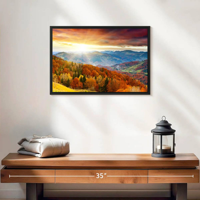 Mountain With Trees, 13" H x 19" W