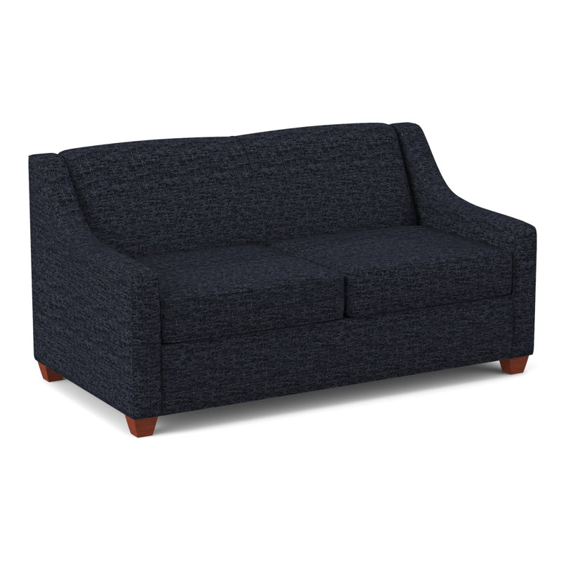 Phillips 68" Square Arm Loveseat with Reversible Cushions, BM Cherry, Antic Navy