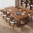 Nut-brown Rectangular Solid Wood desk-570052806