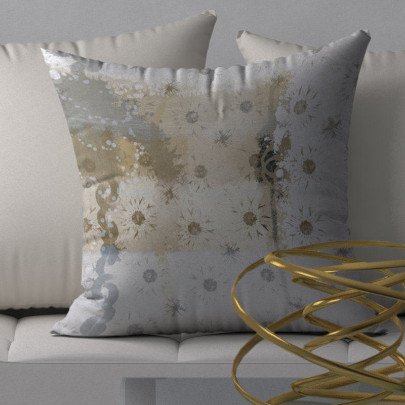 Abstract Reversible Throw Pillow, 18" x 18"