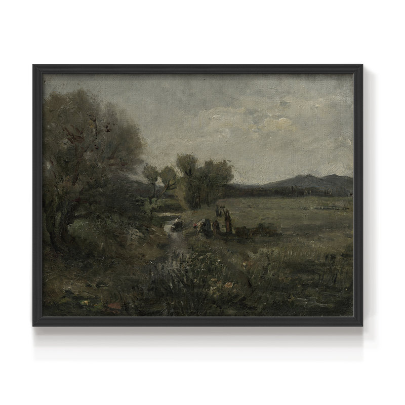 Paysages rétro-Cccxc-reproduction encadrée, H 22 po x l 28 po, Noir, noir, noir, noir