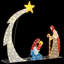 Nativity Scene Warm White 149 X32 X 127.5 Cm Polyester