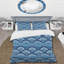 Ensemble de housse de couette bleu Midcentury Waves I - Midcentury-109174868