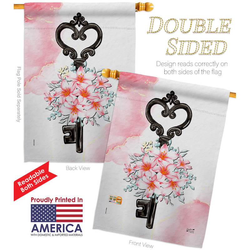Drapeau de maison à 2 côtés en polyester / mélange de polyester 40 x 28 po