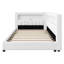 Lit plateforme tapissier avec ports USB et ceinture à DEL-130145050-130145051