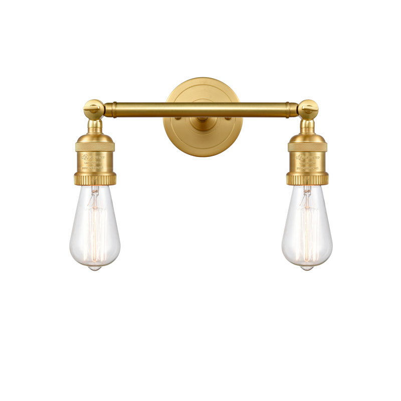Éclairage pour meuble-lavabo à 2 lumières à intensité variable Kuol, N/A, Or satiné