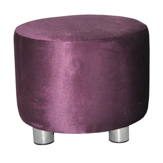 Kiss 40cm Wide Round Solid Colour Ottoman