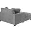 Méridienne surdimensionnée - gris, aspect classique, pieds en bois massif, structure, assemblage facile, confort 53,5 po x 70,9 po, salon classique, tissu, expérience imbattable