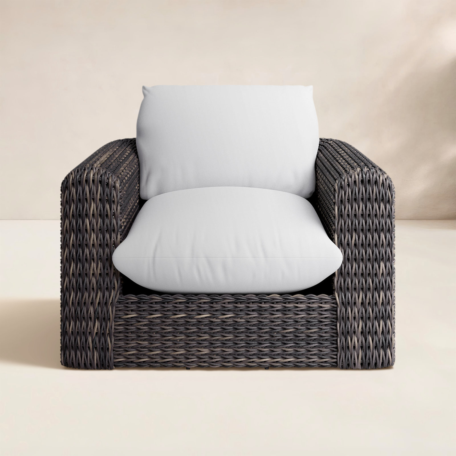 Swivel Wood Outdoor Lounge Chair