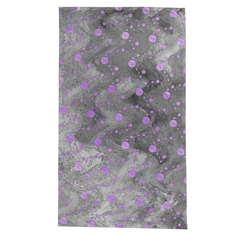 Nappe abstrait leffel, Rose / gris / noir