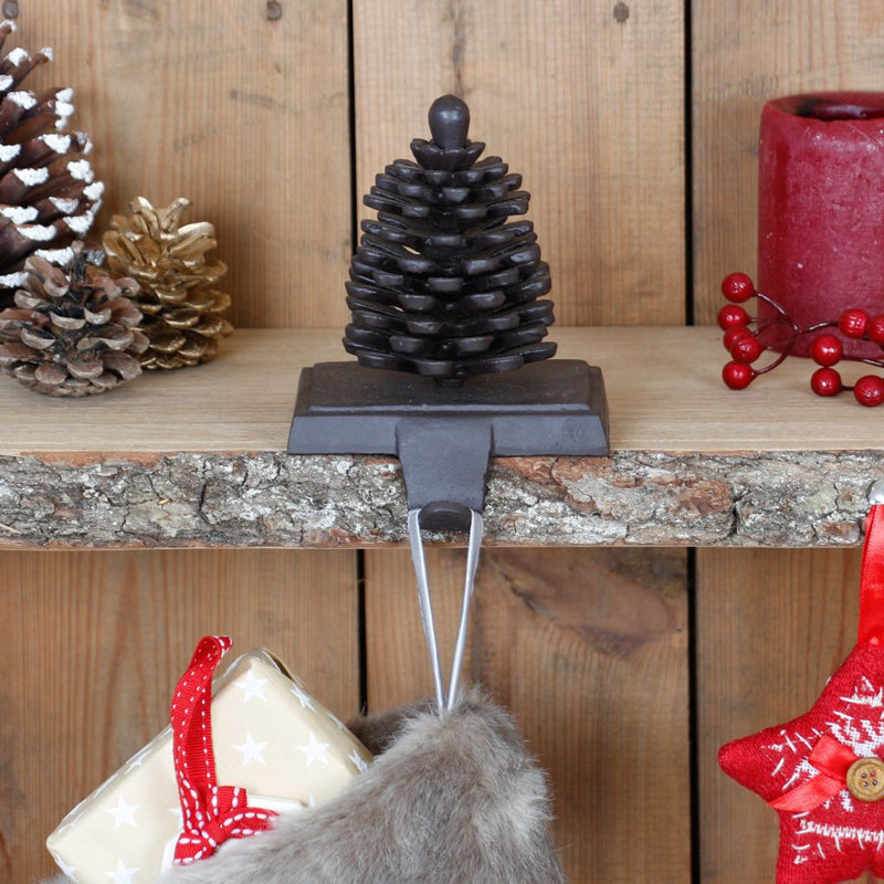 Pine Cone Christmas Stocking Holder