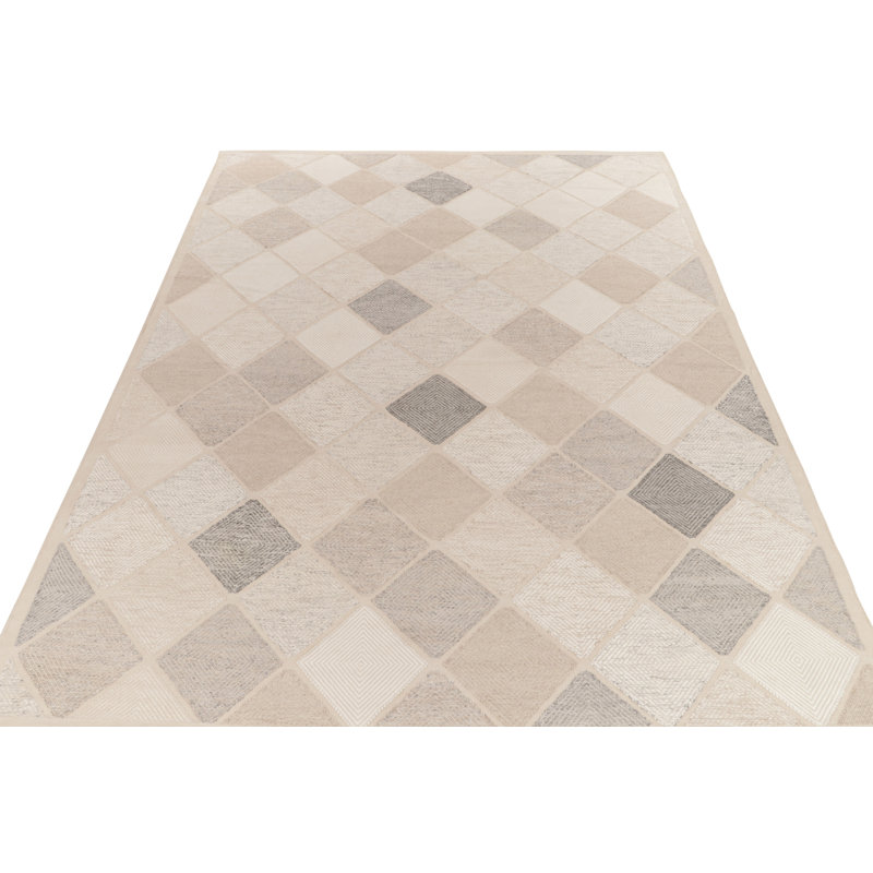 Wool Geometric Area Rug, Rectangle 8' x 10'