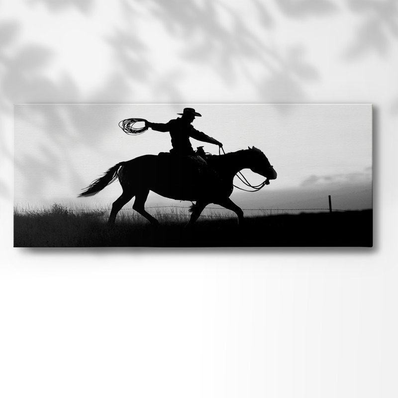 «Rope and Ride I» sur toile, H 12 po x l 30 po x P 1,5 po