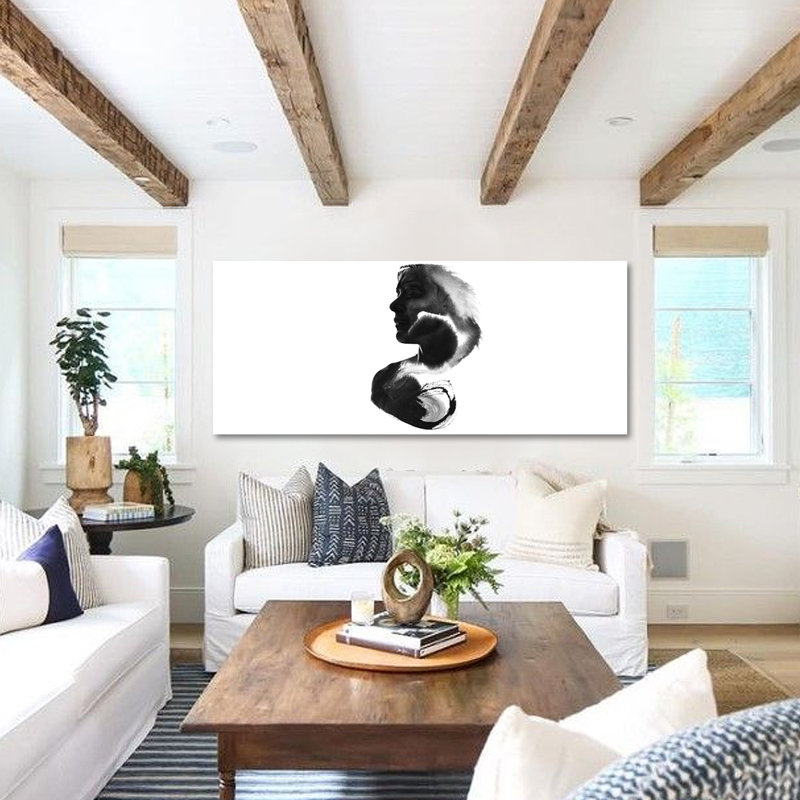 «Womanly Waves» par Decorumby - panoramique sur métal, Acrylique