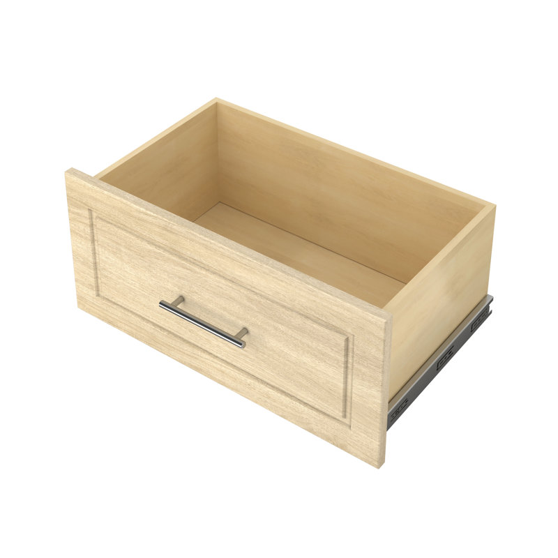 Tiroir surélevé moderne H 12 po x l 24 po x P 13,5 po Kayli, Miel / blond
