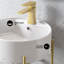 Lavabo console rond 15,75 "avec support pour lavabo Monaco, lavabo blanc-100946685