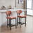 26 Upholstered Fabric Barstool - Black Metal Legs-287971095