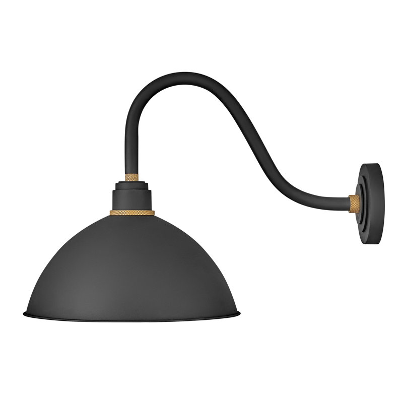 Foundry Wall Mount Outdoor Barn Light, Black, 18" H x 16" W x 26" D