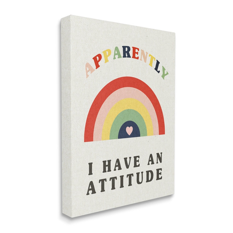 Apparemment, I Have Attitude, H 20 po x l 16 po x P 1,5 po, Toile tendue