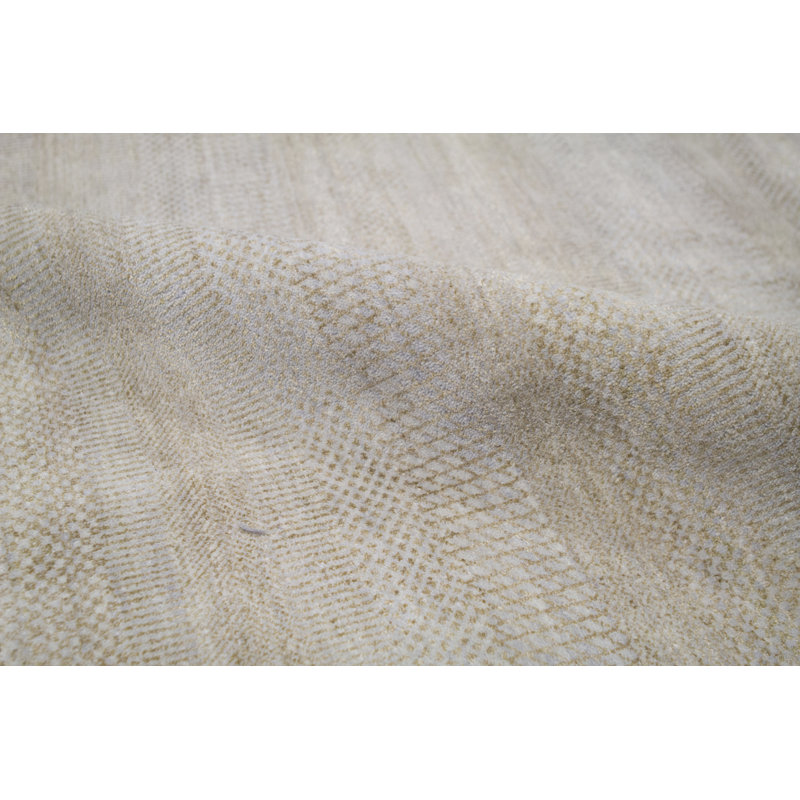 Hand-Knotted High-Quality Silver and Gold Area Rug