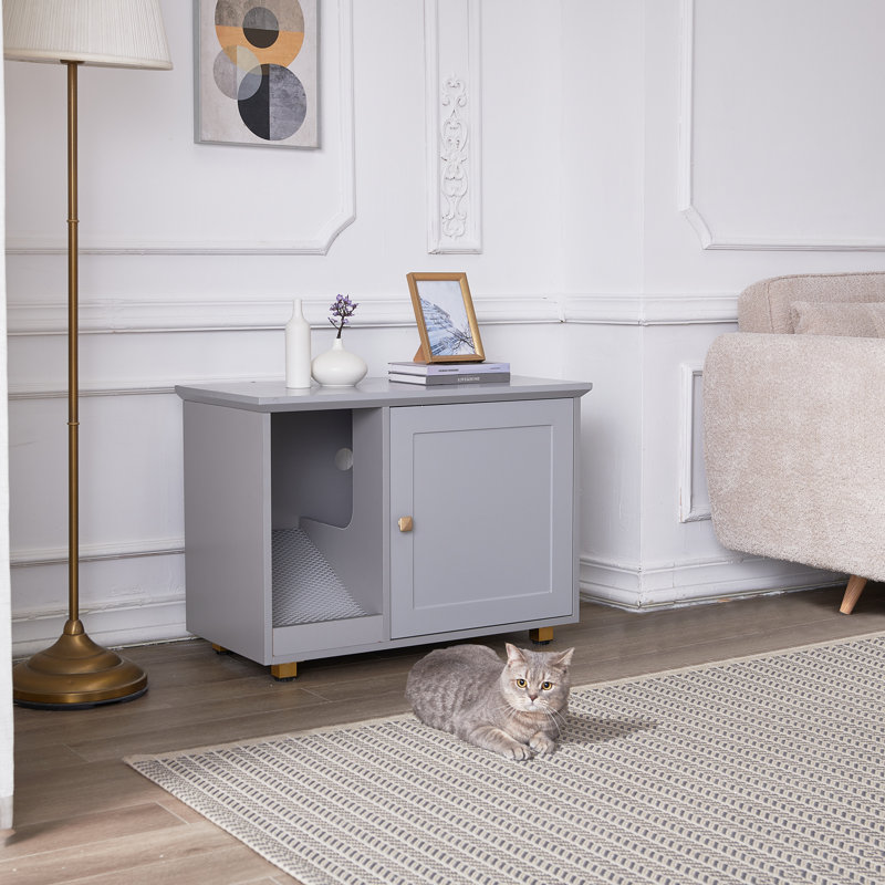 Enceinte de litière 32 po gris clair