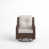 Coussin beige / structure brune