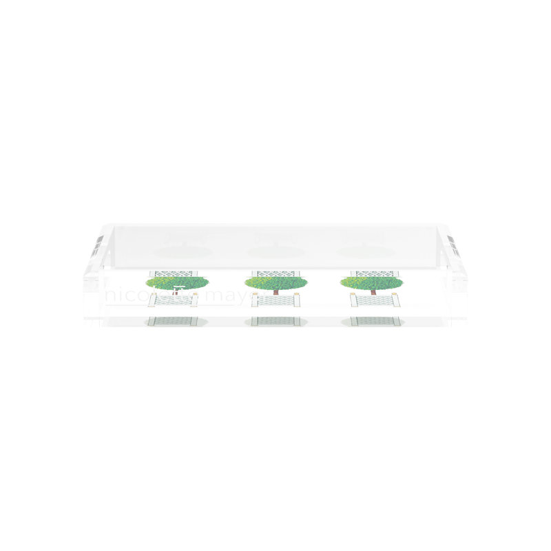 Timothy Corrigan Acrylic Decorative Tray, 12.5"W x 7.75"D x 2"H