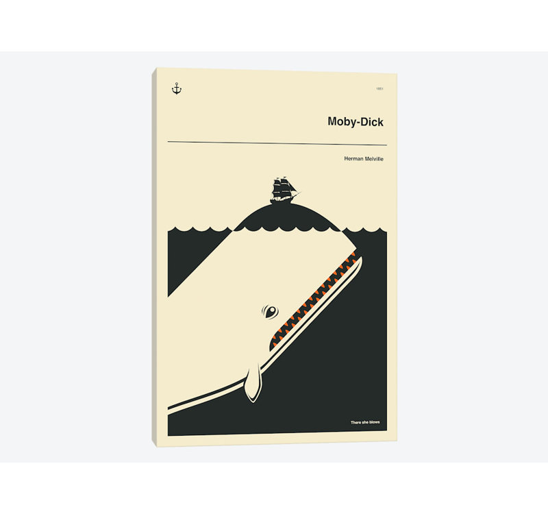 « moby dick », impression sur toile, H 26 po x l 18 po x P 1,5 po