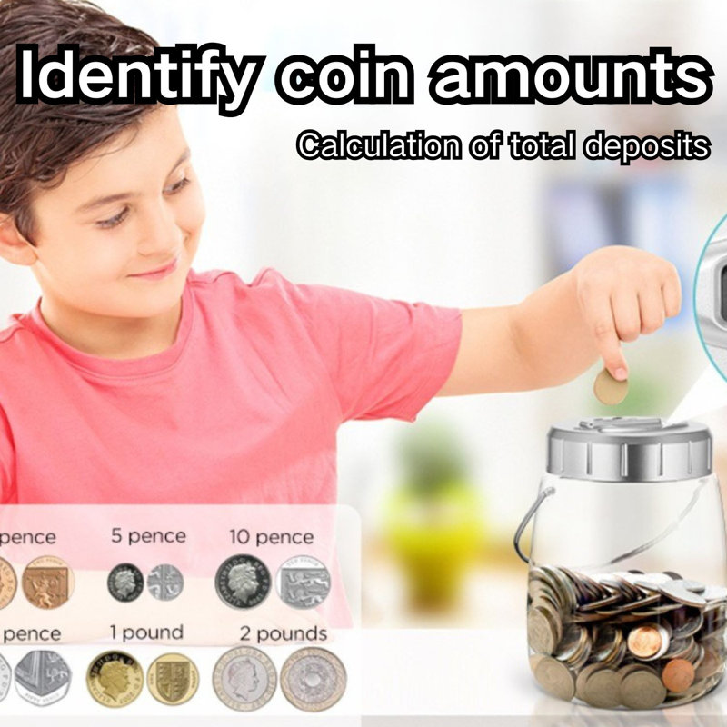 Piggy Bank Coin With LCD Counter For All US Coins