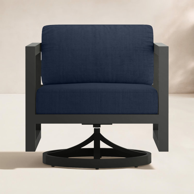 Avion Outdoor Rocker Chair, Spectrum Indigo Sunbrella®, Slate