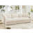 Living Room Sofa Slipcovered Sofa 3 Seater Sofa With 3 Ottomans, Oversized 3-Seat Sleeper Sofa Bed Home Theater Sofa, Chenille, Cream-510969092