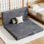 Matelas en mousse à mémoire de forme pliable de 6 po, matelas escamotable avec support supplémentaire, matelas pliant portatif avec housse amovible lavable pour les invités, futon et lit escamotable-546899198