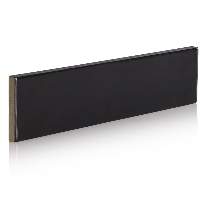 8" x 2" Porcelain Brick Look Subway Wall & Floor Tile, Black