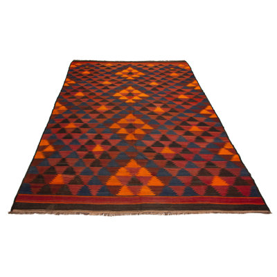 Kilim rouge Kashkoli 9 pi 3 po x 14 pi 3 po