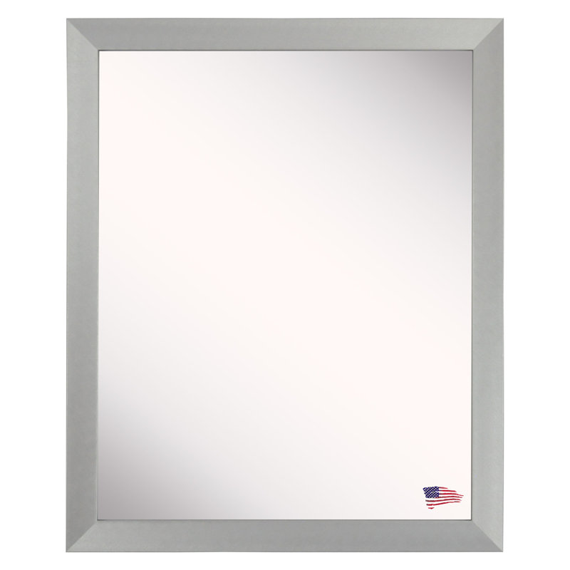 Metal Flat Wall Mirror, 27.45" H x 21.5" W