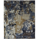 Aurora Drift Hand Knotted Abstract Area Rug