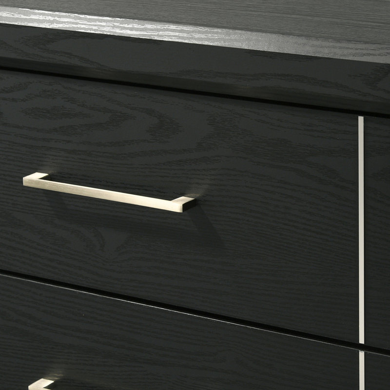 Modern Elegance Nightstand, Charcoal